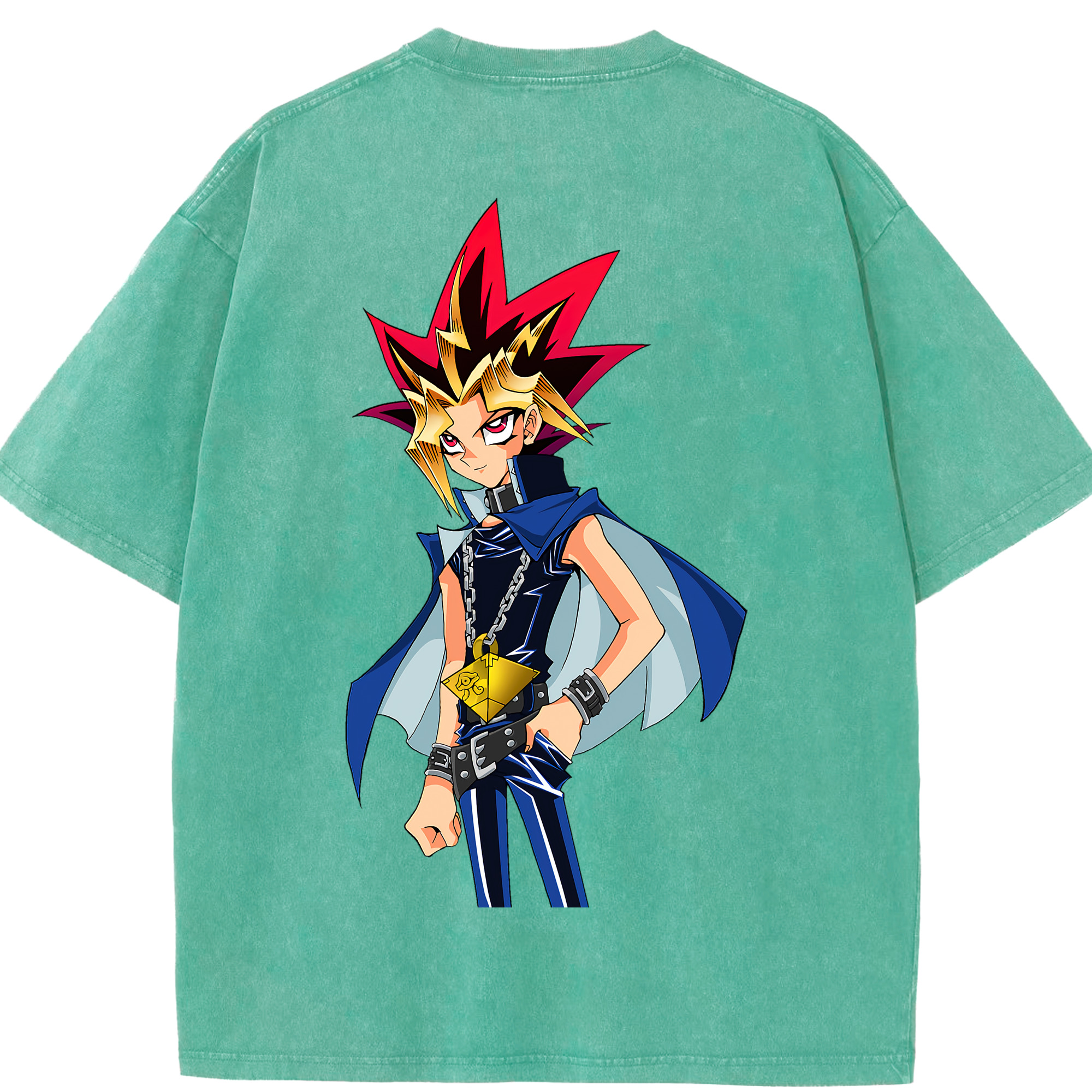 （画像用） 遊☆戯☆王 Yu-Gi-Oh! 綿100% ヴィンテージ風 半袖Tシャツ（背面プリント）
